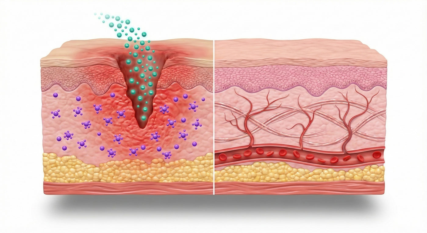 Grounding effect on skin inflammation
